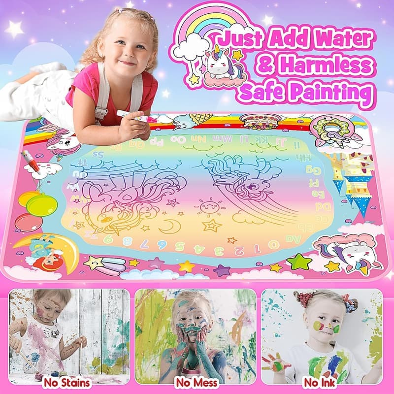 Unicorn Water Doodle Mat for Kids 3-8 - Educational Gift
