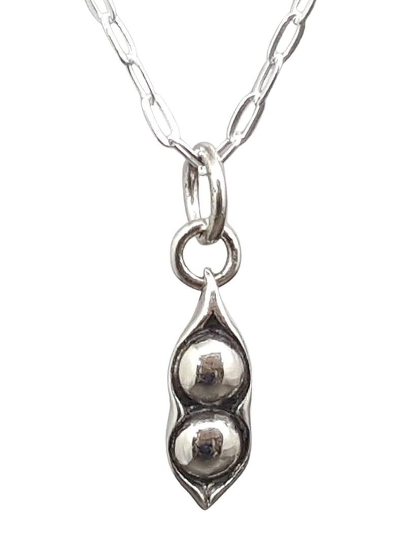 Twins Best Friends Sterling Silver Peas in a Pod Necklace