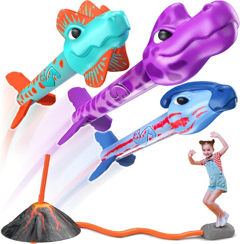 Dino Blasters Rocket Launcher - Outdoor Toy for Kids Ages 3-6