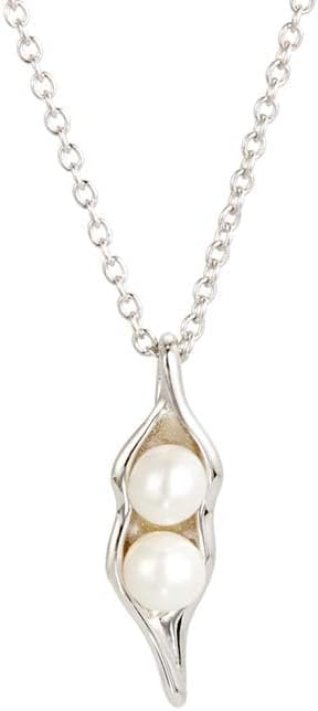 Sterling Silver Two Peas in a Pod Necklace - Gift for New Moms