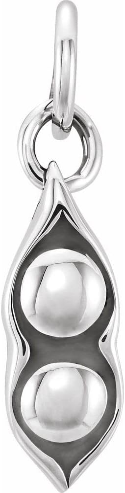 Pod Pendant Charm - Two Peas Design (4.2mm)