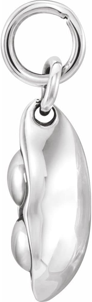 Pod Pendant Charm - Two Peas Design (4.2mm)