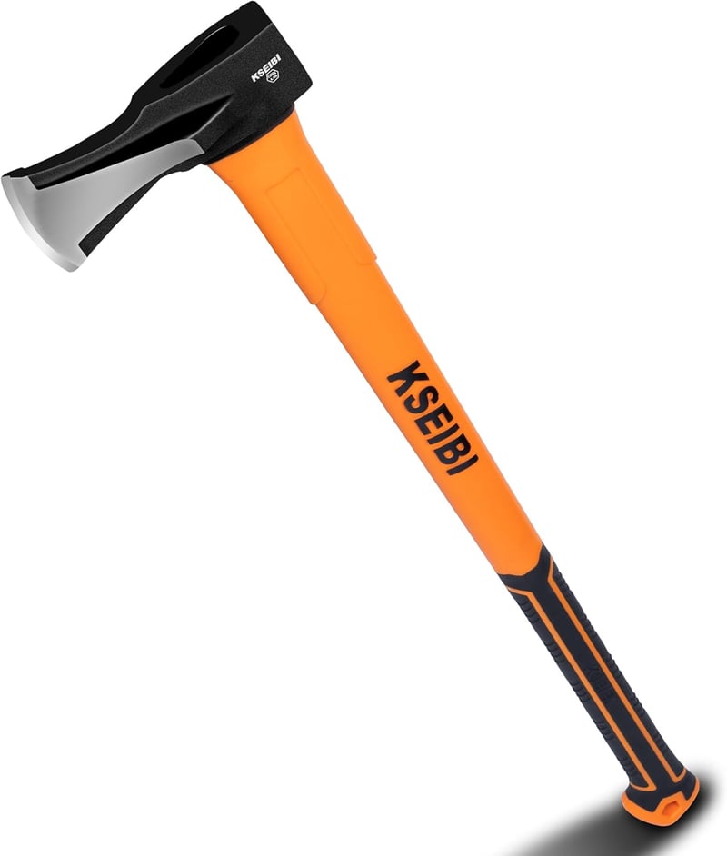 36-Inch Heavy-Duty Splitting Axe with Fiberglass Handle