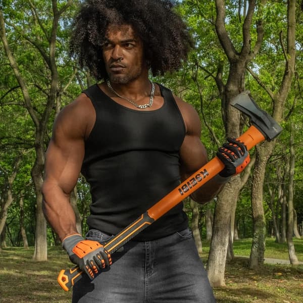 36-Inch Heavy-Duty Splitting Axe with Fiberglass Handle