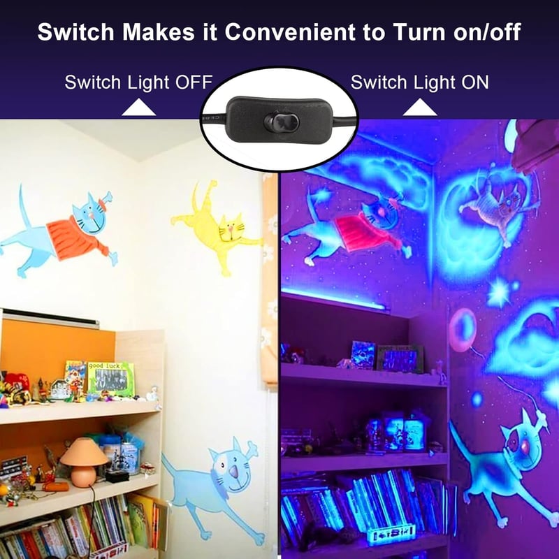 150W IP65 Waterproof LED Blacklight - 4 Pack for Parties