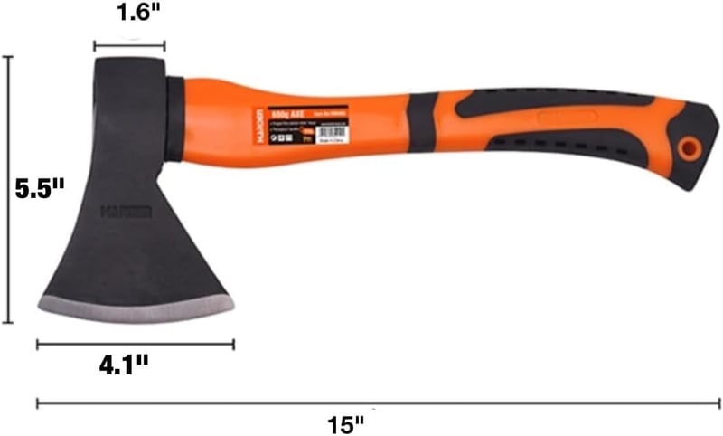 Heavy Duty Small Camp Hatchet with Sheath and Forged Steel Blade