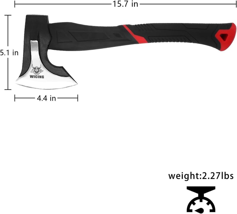 15-inch Kindling Hatchet with Ergonomic Handle and High Manganese Steel