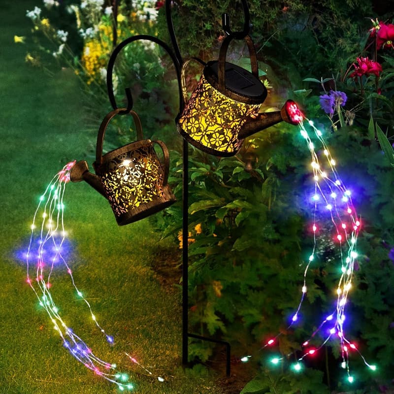 Solar Watering Can Lights for Outdoor Garden Decor, 8 Colors