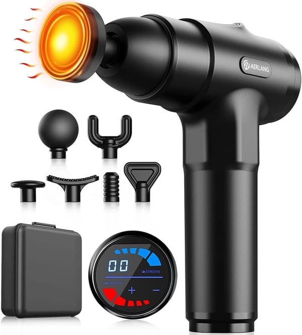 Pain Relief Massage Gun with Heat – Deep Tissue Percussion for Dad