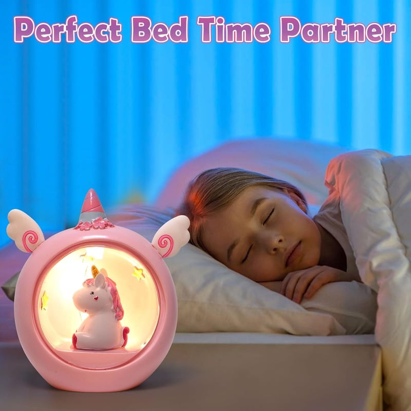 Unicorn Gift Set for Girls – Plush Toy, Water Bottle, Night Light, DIY Color Book