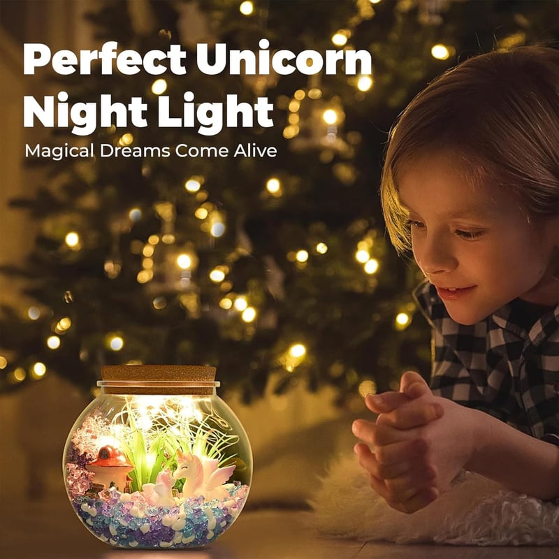Unicorn Birthday Craft Kit - DIY Terrarium for Kids 5-12