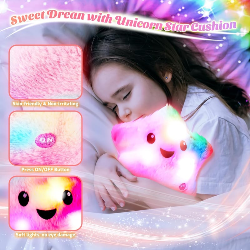 Unicorn Gift Set for Girls Ages 3-10 with Plush Pillow & Diary