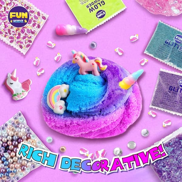 Unicorn Cloud Slime Kit for Kids Age 6+, Fun Birthday Gift