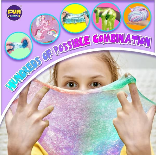 Unicorn Cloud Slime Kit for Kids Age 6+, Fun Birthday Gift