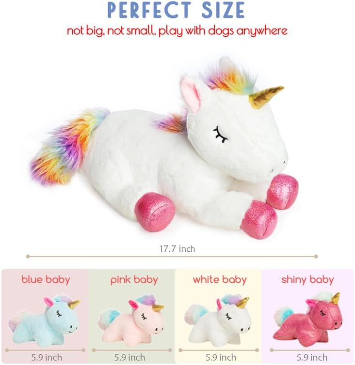 Unicorn Plush Toy Set - Mommy & 4 Baby Stuffed Animals