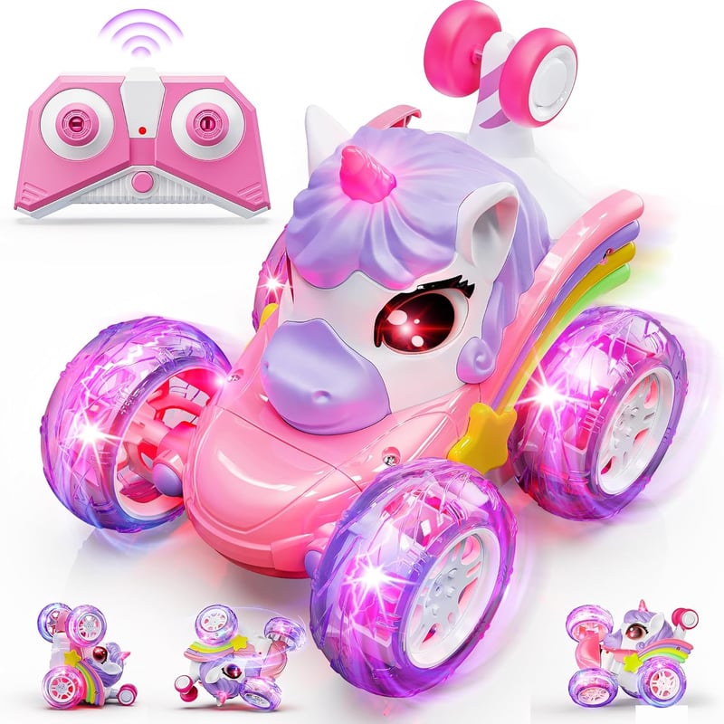 Unicorn 4WD Remote Control Car with LED Lights for Girls