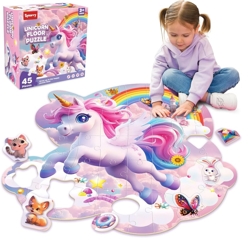 Unicorn Floor Puzzle - 45 Large Pieces for Kids Ages 4-8