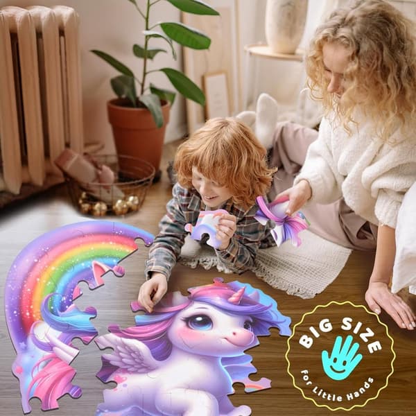 Unicorn Floor Puzzle for Kids Ages 3-8 - 45 Large Pieces