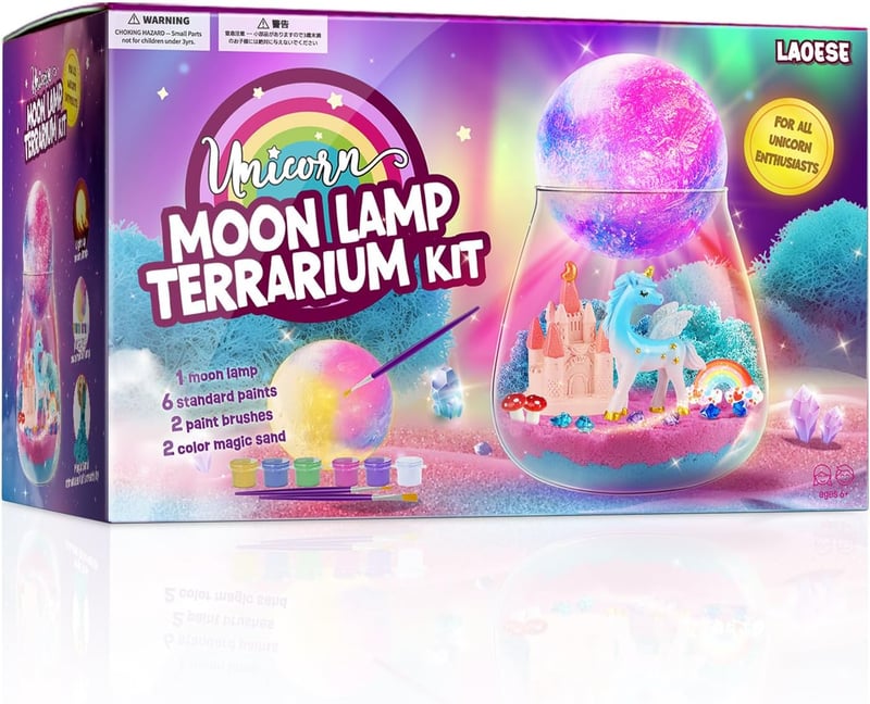 Light Up Unicorn Terrarium Craft Kit - Birthday Gift for Girls 4-12