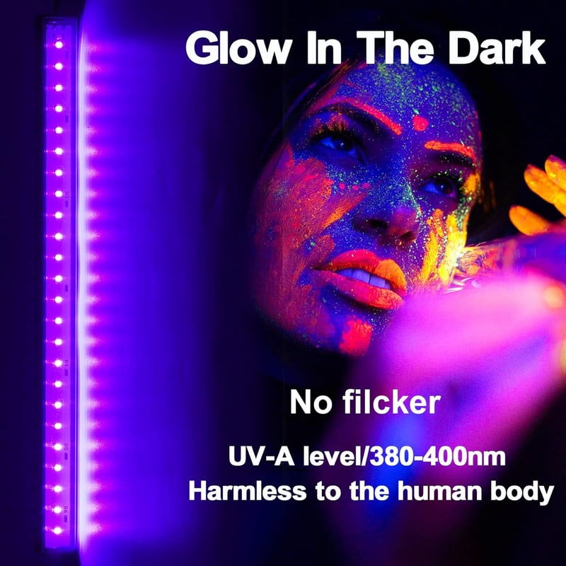 10W USB Blacklight Strip - 2 Pack for Glow Parties