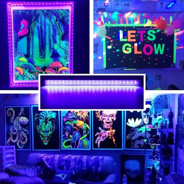 10W USB Blacklight Strip - 2 Pack for Glow Parties