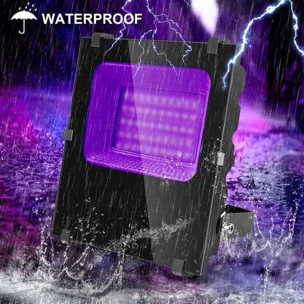 120W Waterproof LED UV Blacklight Floodlights for Glow Parties (2 Pack)