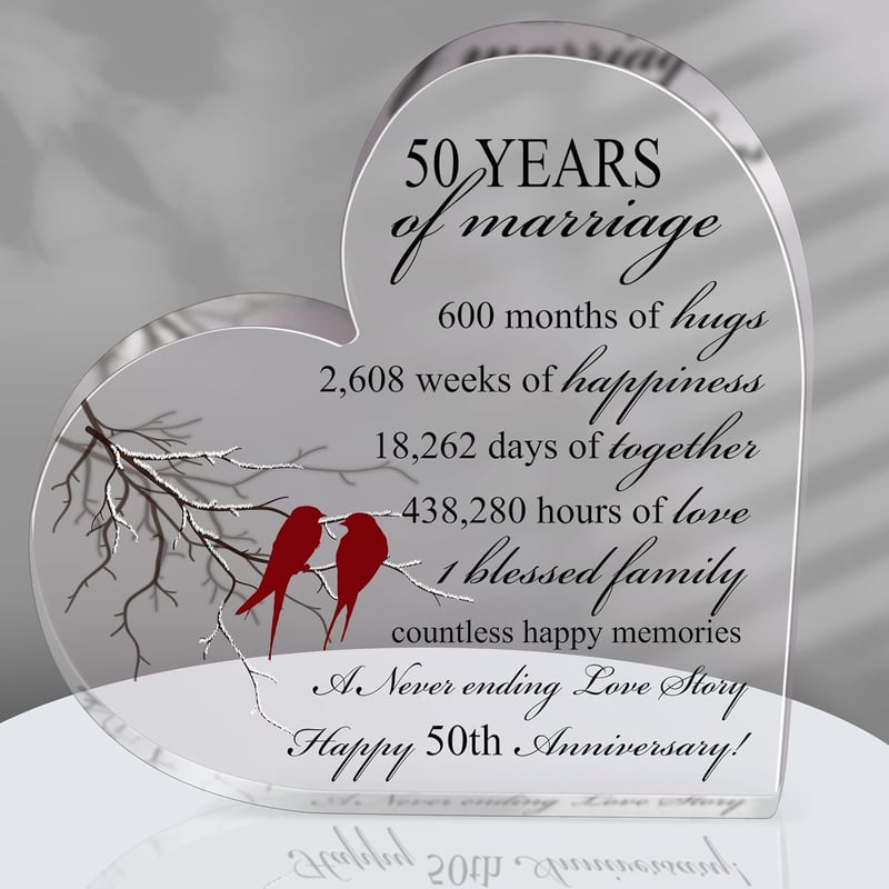 Wedding Anniversary Heart Keepsake Gift for Couples