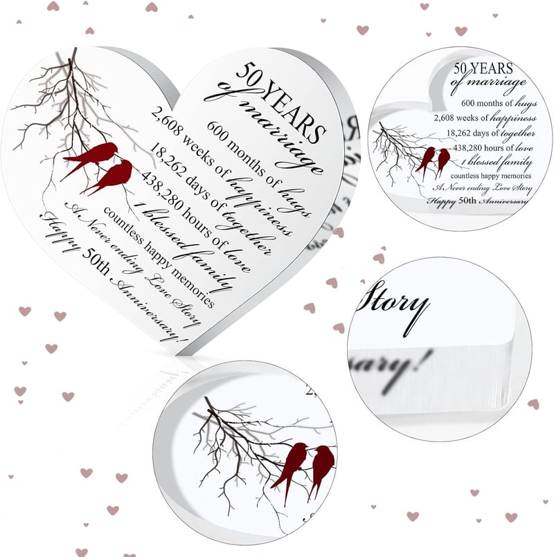 Wedding Anniversary Heart Keepsake Gift for Couples