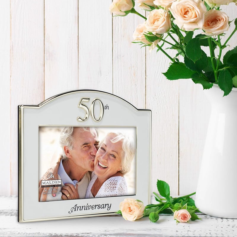 50th Anniversary Two-Tone Picture Frame, 4x6