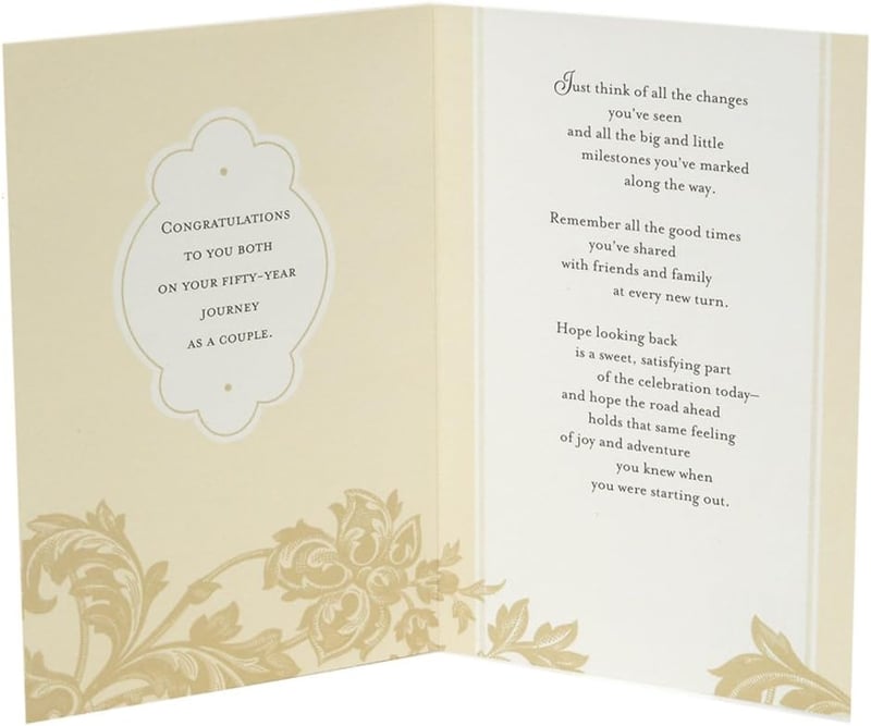 50th Anniversary Card with Roses