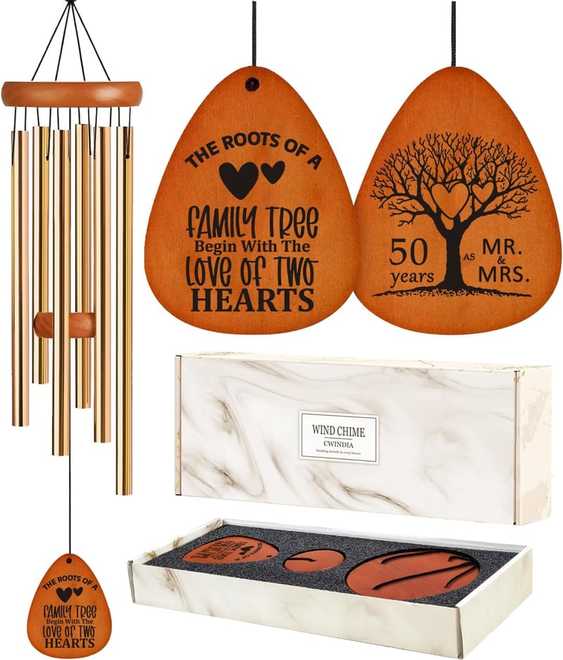 50th Anniversary Wind Chimes for Couples - 35