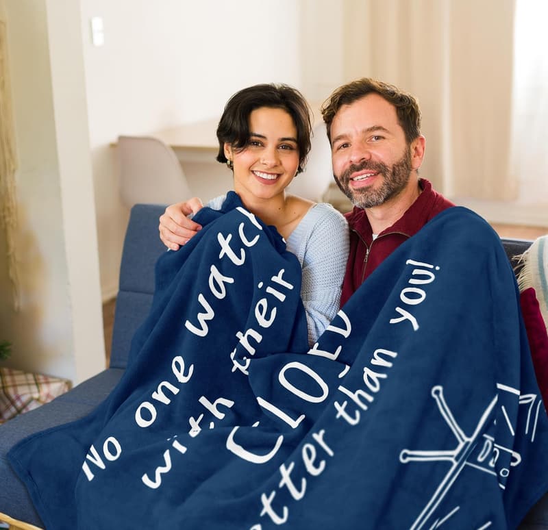 Humorous Birthday Blanket Gift for Men, 50