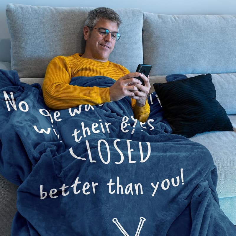 Humorous Birthday Blanket Gift for Men, 50