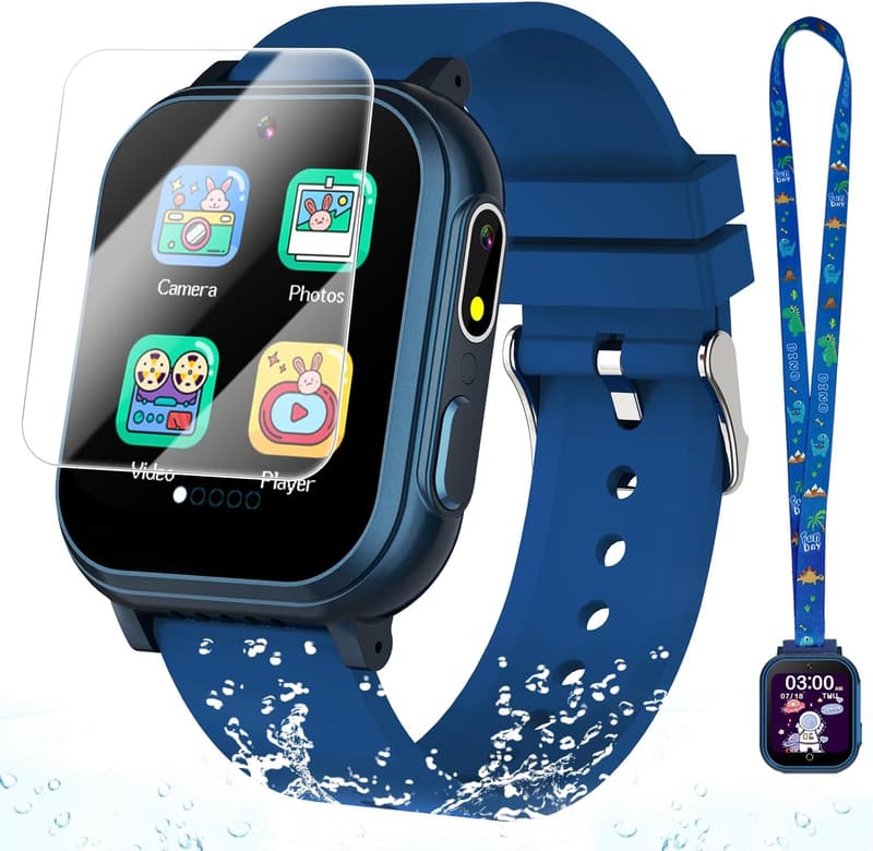 Kids Waterproof Smart Watch with Games & Dual Camera