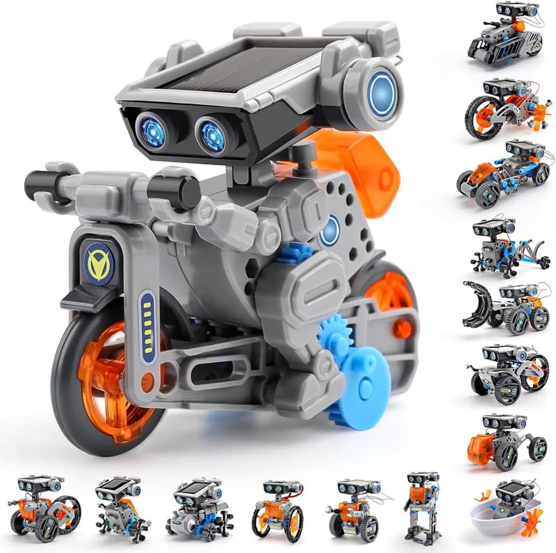 STEM Solar Robot DIY Kit for Kids 8-12 - Birthday Gift