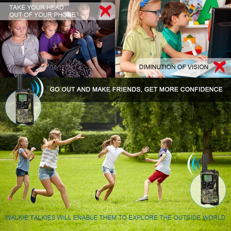 Kids Walkie Talkies - 22 Channel 2-Way Radio for Ages 5-12