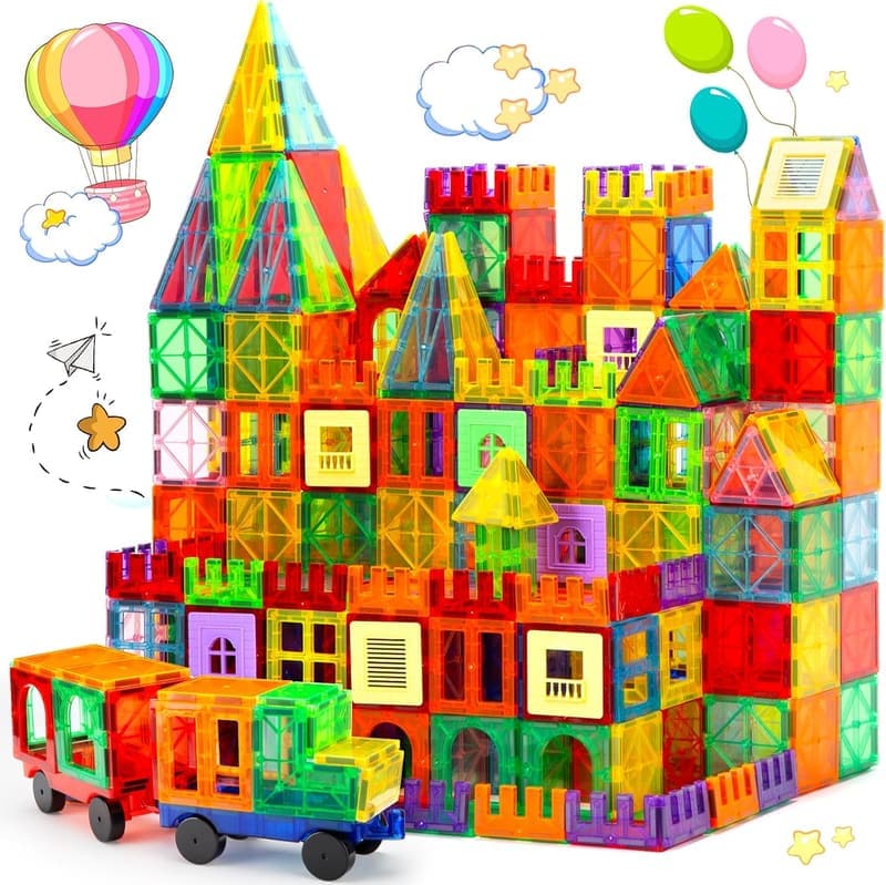 Magnetic Building Tiles Set – 104PCS Educational Construction Toy