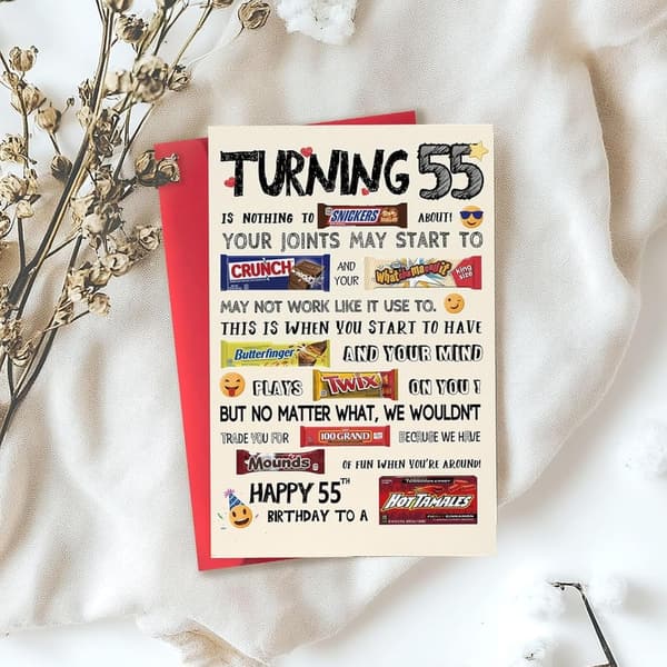 55th Birthday Card for Him or Her - Fun, Unique Gift Idea