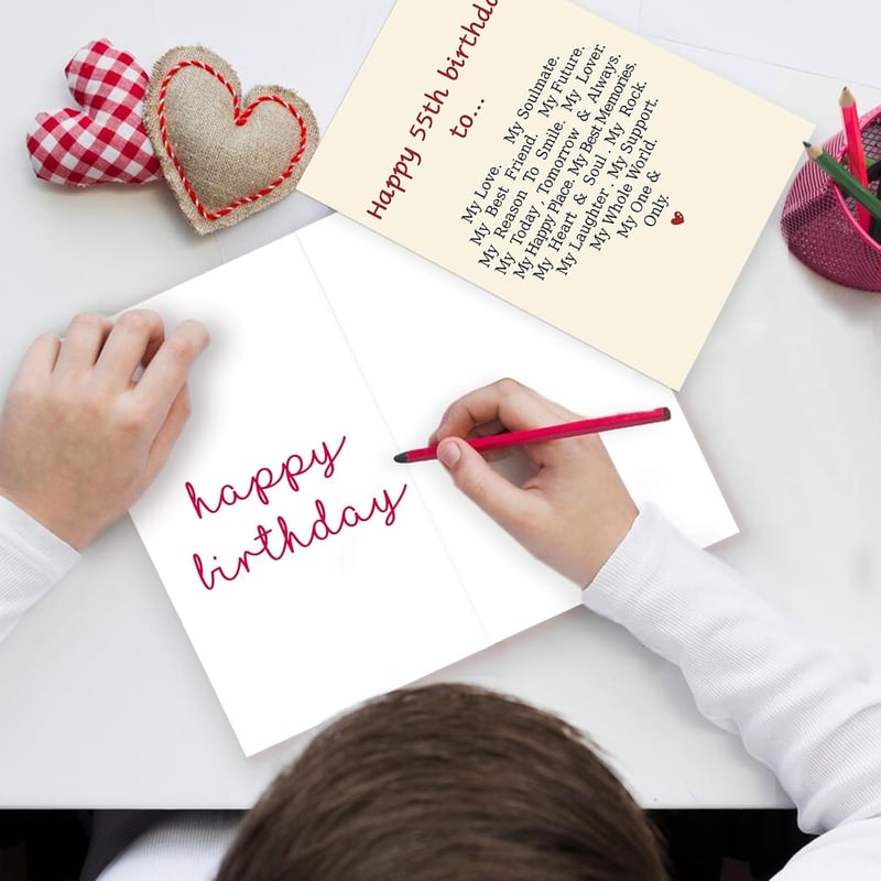 55th Birthday Card for Couples - Humorous & Romantic