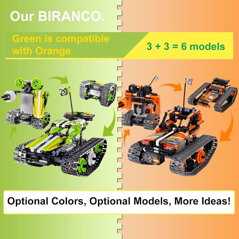 3in1 Stunt Racer Building Kit - Remote Control RC Car for Kids
