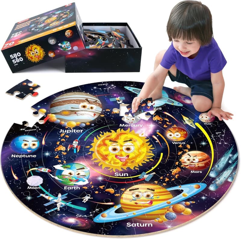 Solar System Jigsaw Puzzle - 70 Large Pieces for Ages 4-8