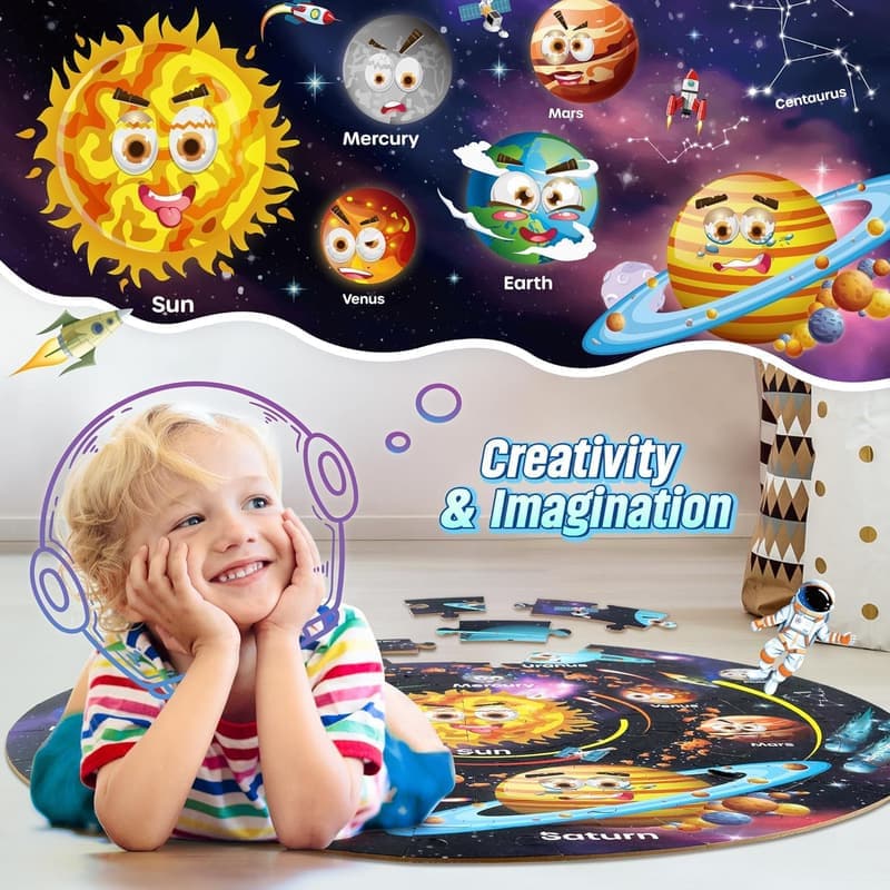 Solar System Jigsaw Puzzle - 70 Large Pieces for Ages 4-8