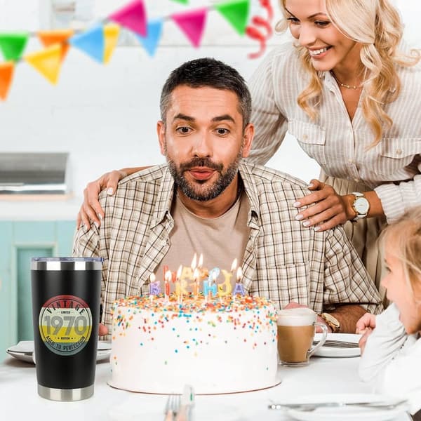 55th Birthday Gift: 20oz Stainless Steel Tumbler for Him/Her
