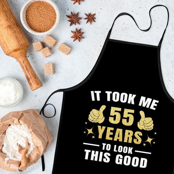 Funny Chef Apron for Milestone Birthdays - Gifts for Couples
