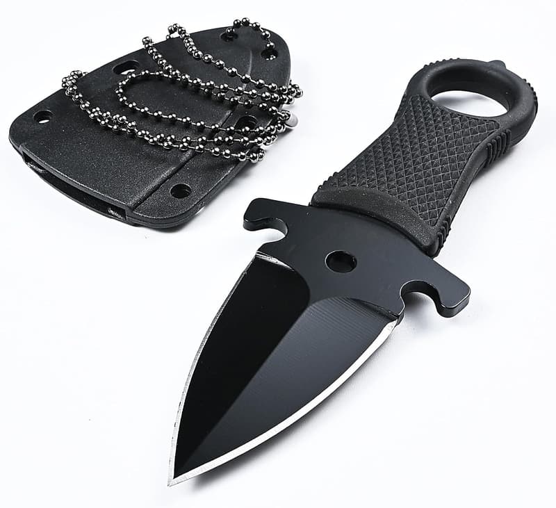 Tactical Pocket Knife with Kydex Sheath for Camping and Hunting