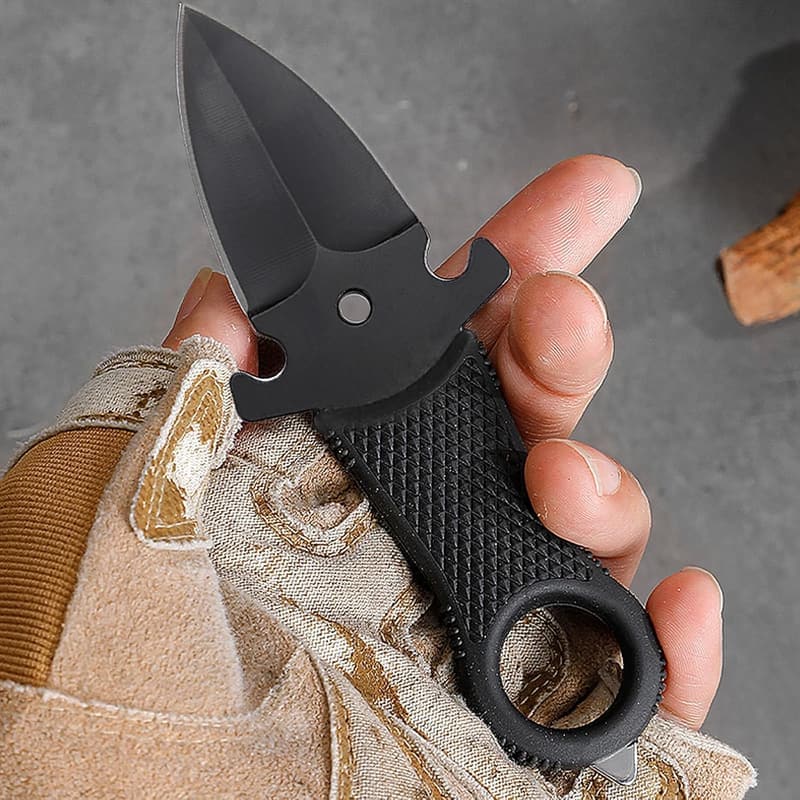 Tactical Pocket Knife with Kydex Sheath for Camping and Hunting