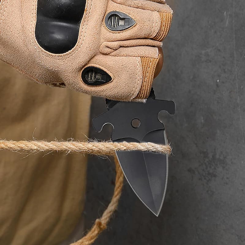 Tactical Pocket Knife with Kydex Sheath for Camping and Hunting