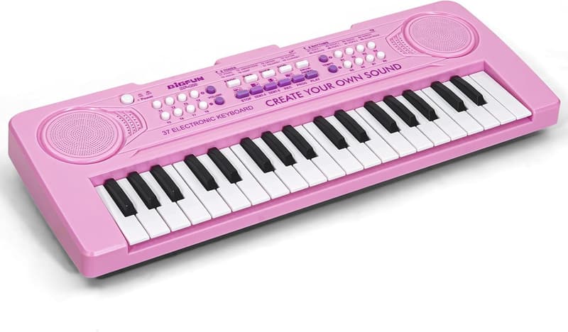 Kids' 37-Key Portable Piano - Educational Musical Toy (Pink)