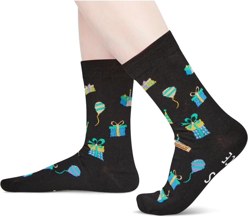 Birthday Gift Socks for Men & Women - Age 55-60, with Card