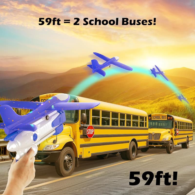 Kids' Outdoor Foam Airplane Launcher Set - 3 Pack
